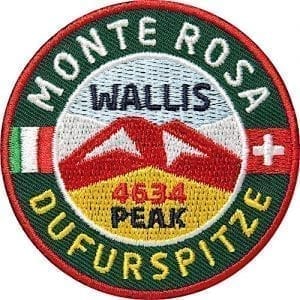 Monte-Rosa Gebirge Dufurspitze Schweiz Aufnäher von Club of Heroes.