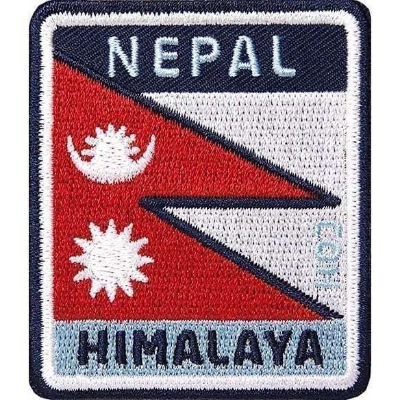 Nepal Himalaya Flagge Bergsteiger Aufnäher von Club of Heroes.