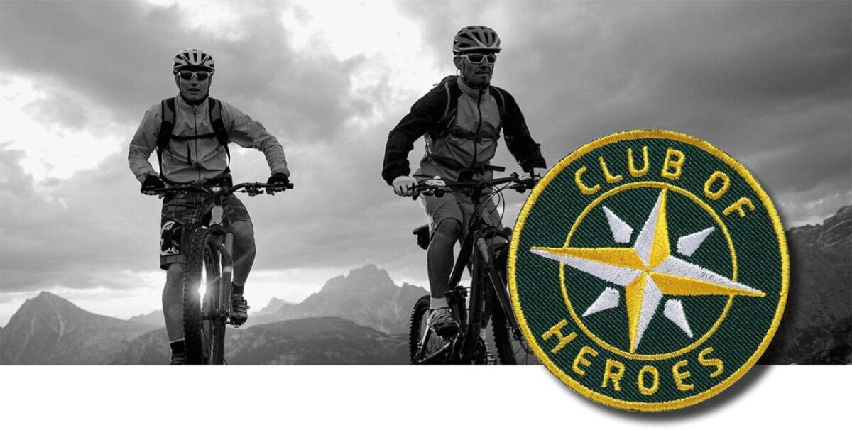 Mountainbike Tour Alpencross / gestickte Aufnäher Patches und Bügelflicken zum Aufnähen oder Aufbügeln von Club-of-Heroes