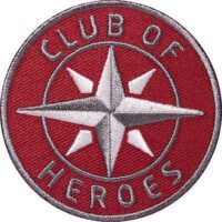 Kompass Outdoor Aufnäher von Club of Heroes. 62 mm Rot