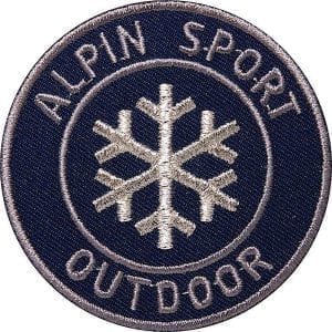 Outdoor Alpin Winter-Sport Aufnäher von Club of Heroes. Marine