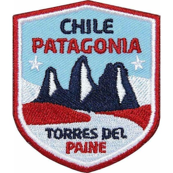 Chile Patagonien Südamerika, Nationalpark Torres del Paine, Aufnäher Patches Trekking, Aufnäher, Patch, Patches, Flicken, Bügelbild