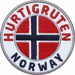 Hurtigruten, Norwegen, Aufnäher Patches, Flagge Fahne, Flagg-Patch
