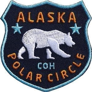 Alaska Polarkreis Eisbaer Aufnäher von Club of Heroes.