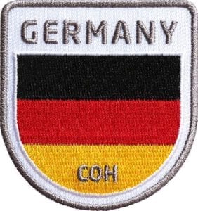 Deutschland Germany Flagge Aufnäher von Club of Heroes.