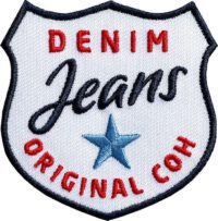 Jeans Denim Marken-Aufnäher von Club of Heroes.