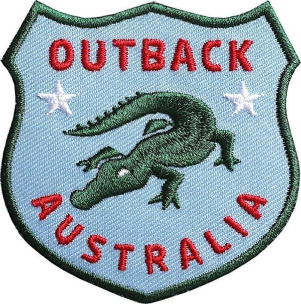 Krokodil-Aligator-Australien-Outback Aufnäher von Club of Heroes.