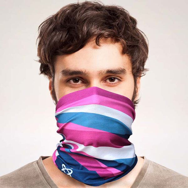 Dynamic Bandana 25 x 50 cm / Pink-Blau – Bild 4