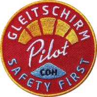 Gleitschirm Patch, Aufnäher von Club of Heroes für Paragliding Piloten.