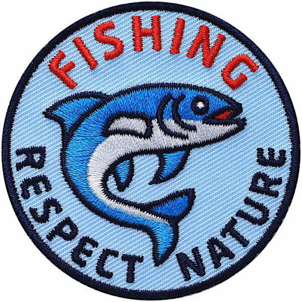 Fischen Fishing / Patch 62 mm / Blau