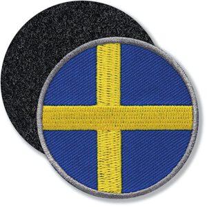 Schweden Fahne Klett Patch selbst gestalten | personalisiertes Namensschild  für Bekleidung | Aufbügler oder Patch Klett für Uniform, Rennanzug