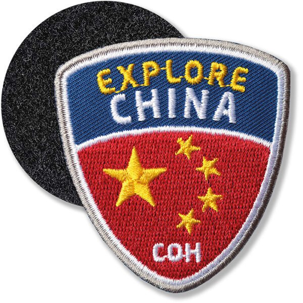 China Flagge - Klett-Patch 61 x 55 mm